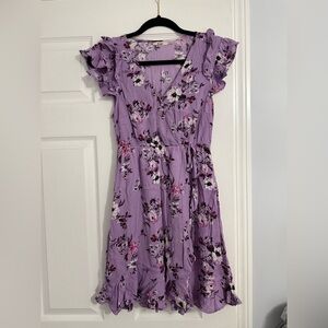 Francesca’s Floral Purple Dress